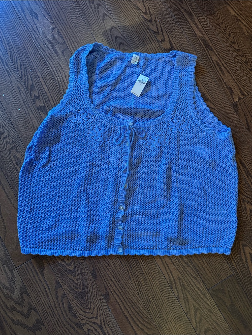 Old Navy cotton knitted tank in periwinkle blue - size XXL NWT